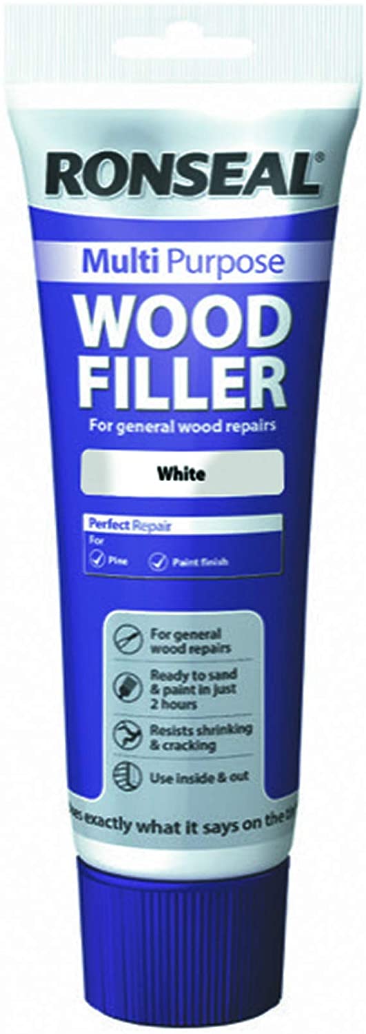 Ronseal 34744 Multi-Purpose Wood Filler - White 325g, 0, 325g - Tube