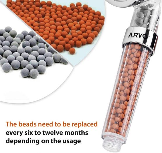ARVO Shower Head 3 Mode Function, Ionic Shower Head Handheld Filter with Low Water Pressure & Water Saving - Image 4