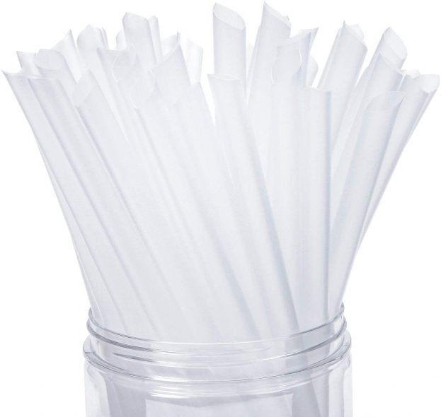 Aneco 100 Pieces Smoothie Straws Clear 10mm X 210mm Large Plastic