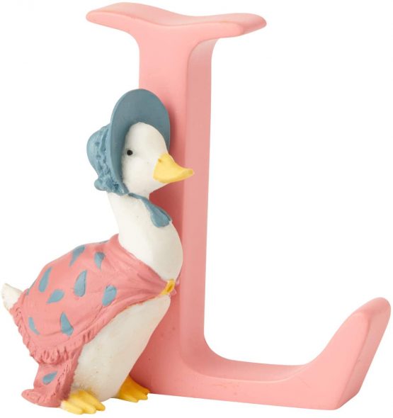 Beatrix Potter Alphabet Letter L Jemima Puddle Duck Figurine