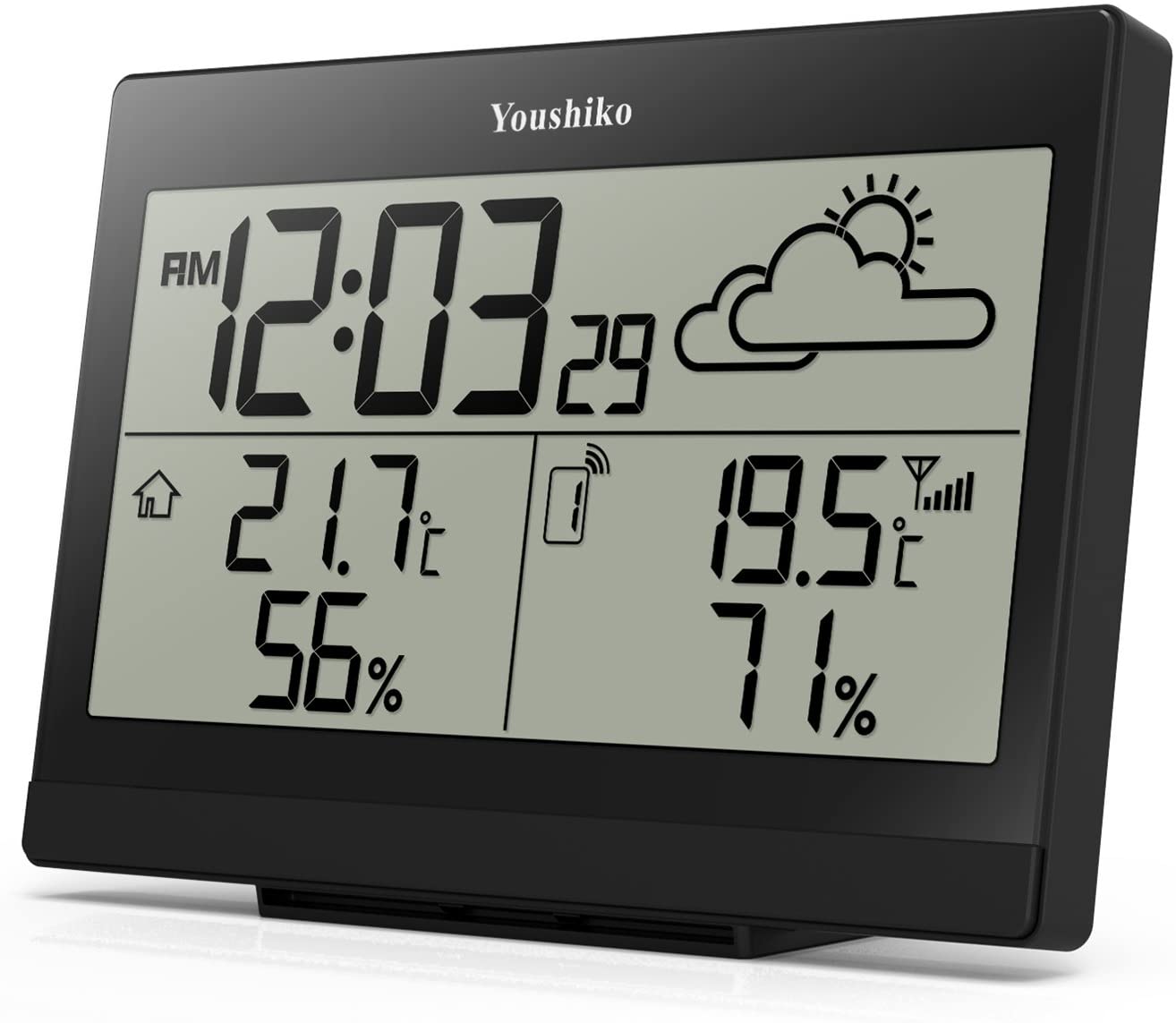 Youshiko Wireless Weather Station 2026 UK Version Premium Quality Clear Display, with Radio Controlled Clock - Image 4