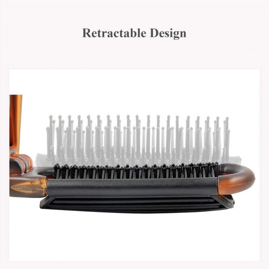 Ancable Folding Hair Brush with Mirror Compact Pocket Size for Travel Car Gym Bag Purse - Image 3