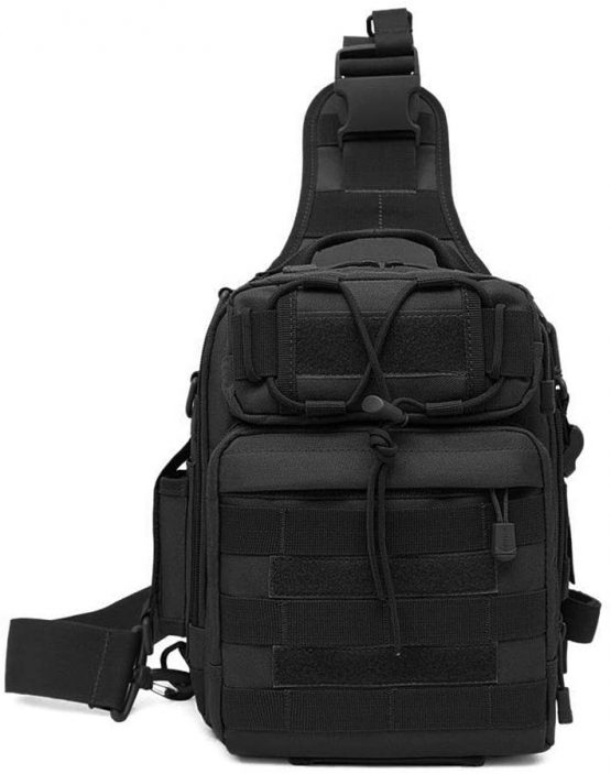 HUNTVP Tactical Sling Bag Pack Small Molle One Strap Daypack Shoulder Bag for Camping Hiking Cycling Outdoors