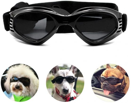 Pet Leso® Dog Goggles Stylish Doggie Puppy Sunglasses Windproof Protection Doggles - Black