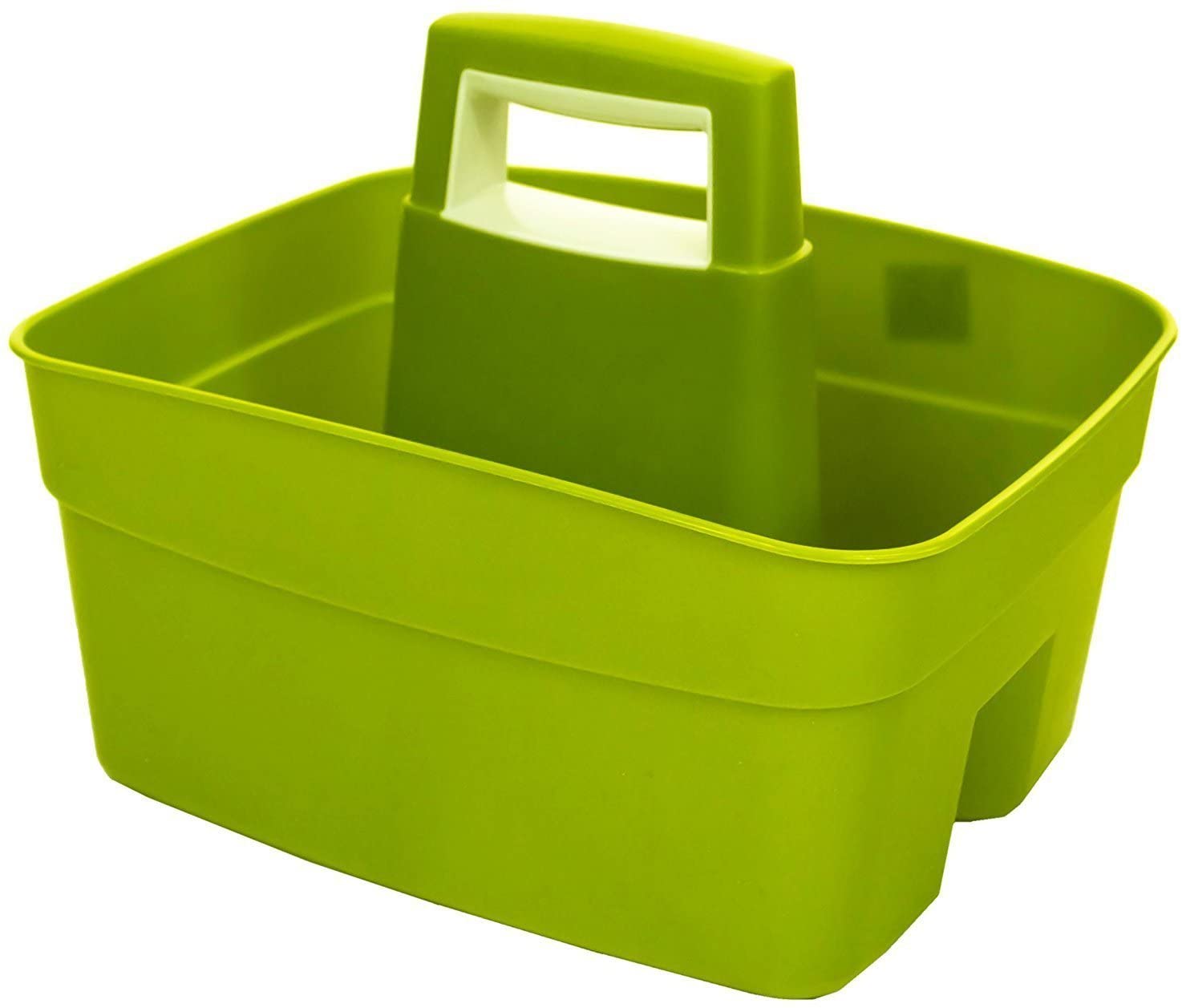 Whitefurze Kitchen Caddy with Cream Insert, Plastic, Leaf Green