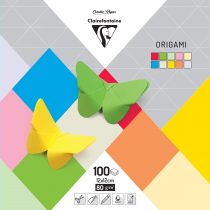 Clairefontaine PaperTouch Origami Paper, 12 x 12 cm, 80 g, 100 Sheets - Assorted Colours