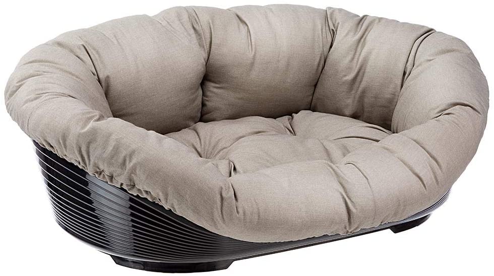 Ferplast Plastic Dog Bed, Cat Bed with Cushion SOFA' 6 in Washable Cotton, Dog Bed with Padded Cushion