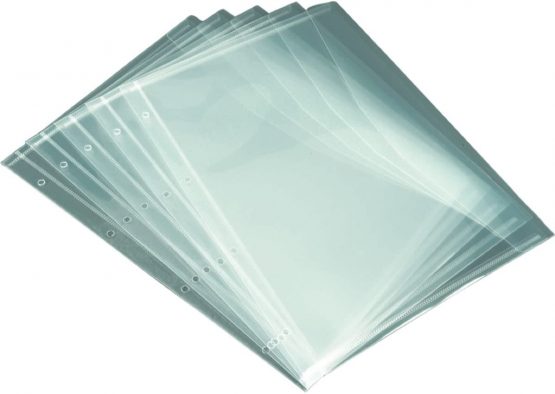 Alassio 1002-1 Document Sleeves A4 with 4 Holes Transparent (Pack of 5)