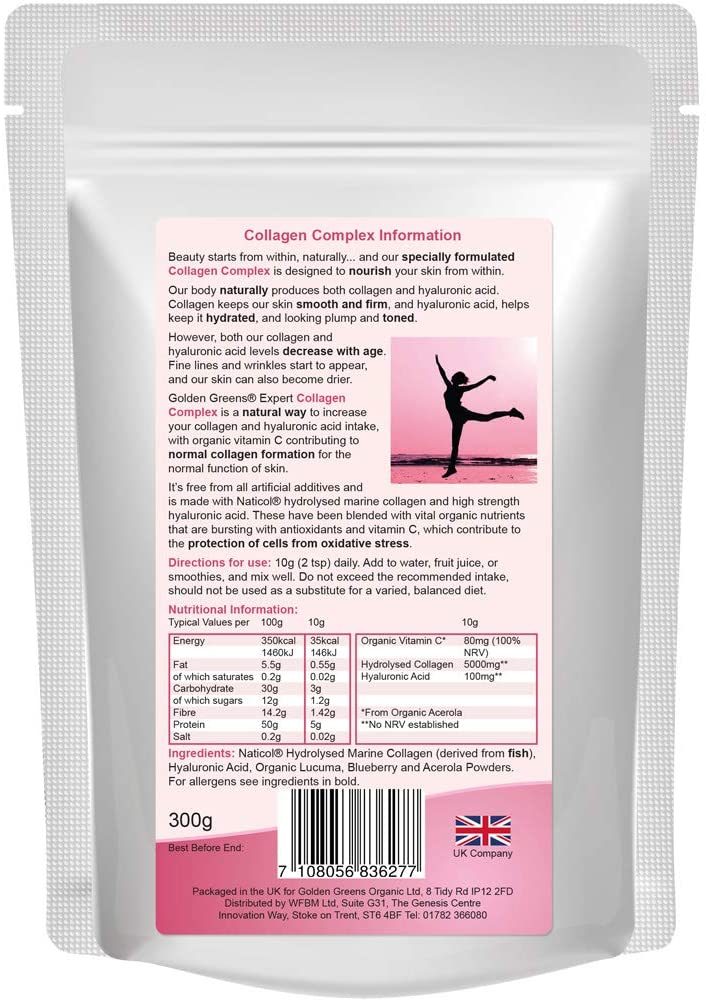 Golden Greens Collagen Complex Powder 30 Days, White, 300 g (Pack of 1) - Image 2