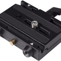 Manfrotto 577 Quick Release Adapter with Sliding Plate, with Quick Safety Lock, Compatible with Most Professional Cameras, Black