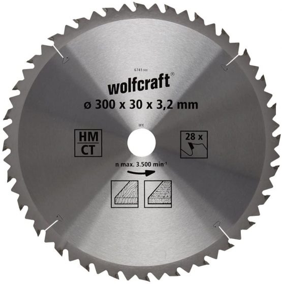 wolfcraft TC circular table saw blade, brown series I 6741000 I Fast, rough cuts