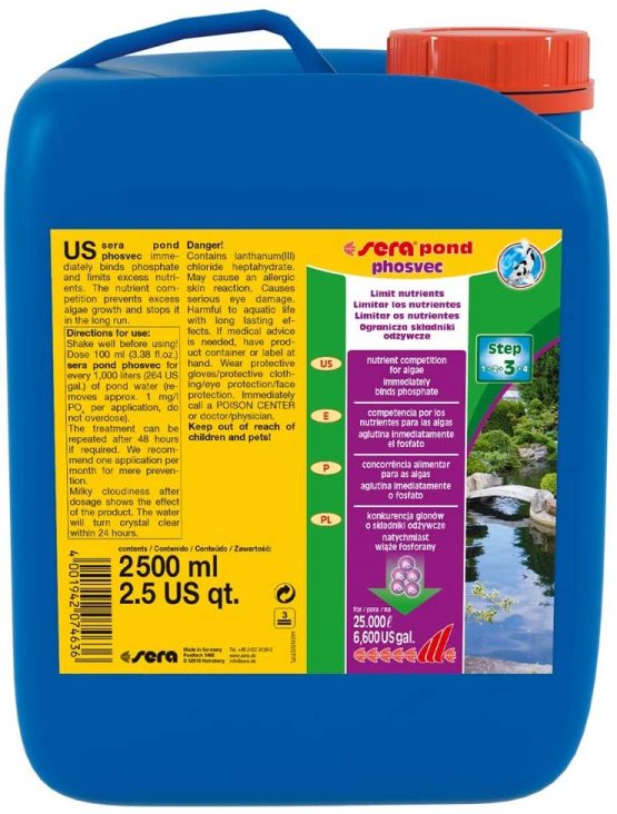 sera Pond Phosvec Nutrient Supplement, 2500 ml