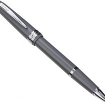 Cross Bailey Light Polished Grey Resin Rollerball Pen - Refillable Medium Gel Ink Rollerball