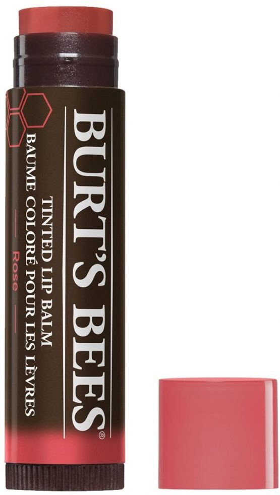 Burt's Bees 100% Natural Tinted Lip Balm, Rose with Shea Butter & Botanical Waxes – 1 Tube x 4.25 g