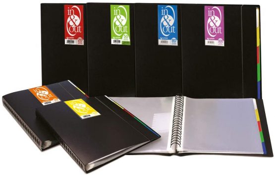 Grafoplás 39402010 - Folder, 20 Sleeves, in & Out System, A4, Black, 4 Units - Image 3
