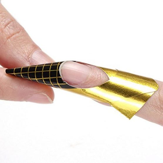 Frcolor 100pcs Nail Form Pro Nail Art Guide Form Acrylic Tips Gel Extension Sticker - Image 3