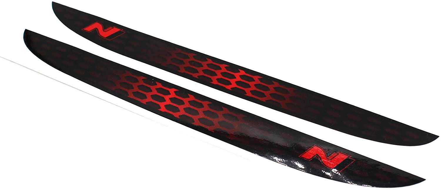 Mirror Strip Mirror Sticker Film Stripes Decorative Exterior Mirror Rear View Mirror Car Sticker Digital Print Honeycomb (Carmine Red (DS013)) - Image 4