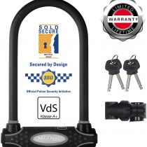 MASTER LOCK Heavy Duty Bike D Lock [Key] [Universal Mounting Bracket] [Certified Bike Lock] [Police Approved] 8195EURDPRO - Ideal for Bike, Electric Bike, Mountain Bike, Road Bike, Folding Bike