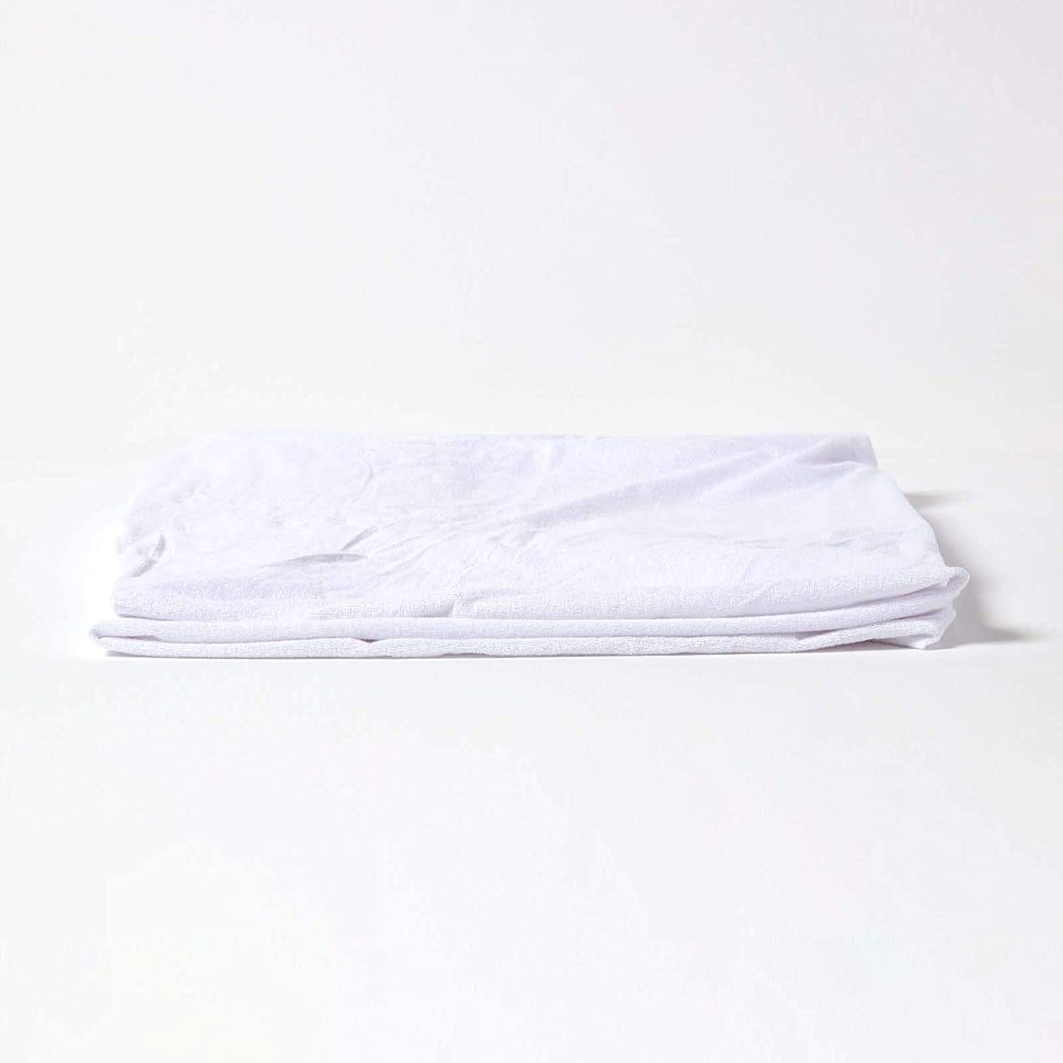 HOMESCAPES Small Double Terry Towelling Waterproof Mattress Protector 100% Cotton Terry Pile Top Breathable Hypoallergenic Washable Protector with Fully Elasticated Thick Stretch Fabric Skirt - Image 4