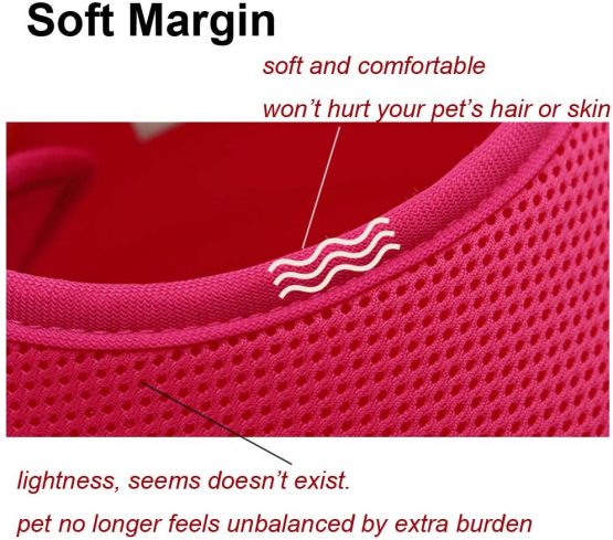 HanryDong Pink Breathable Small Medium Dog Cone, Cat Soft Comfortable Adjustable Mesh E-Collar, Easy Drink Eat Sleep Pet Recovery Elizabethan Collar, Soft Edges,Anti-Bite/Lick for Cat, Dog, Rabbit - Image 4