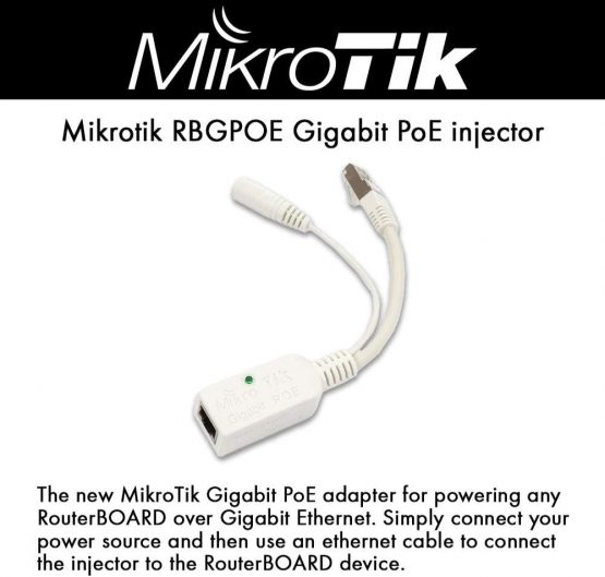 Mikrotik RBGPOE Injector Poe Ports Gb eth.