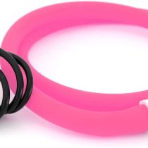 LED USB collar silicone dog collar luminous collar for dogs rechargeable via USB (size S-L 18-65 cm individually adjustable) in pink by the brand PRECORN