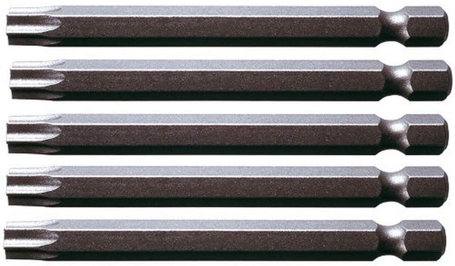 KS Tools 911.7757 75mm T40 1/4-inch Classic Bits Tx (5 Pieces), Silber, Pack of 5