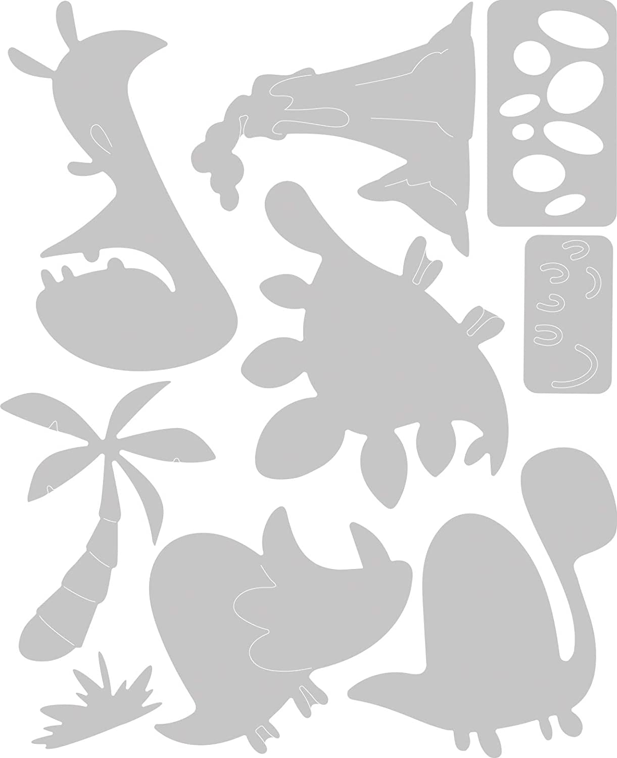 Sizzix Thinlits Die Set 9 Pack 664393 Dinosaurs by Pete Hughes, Paper, Mulitcolour, One Size - Image 2