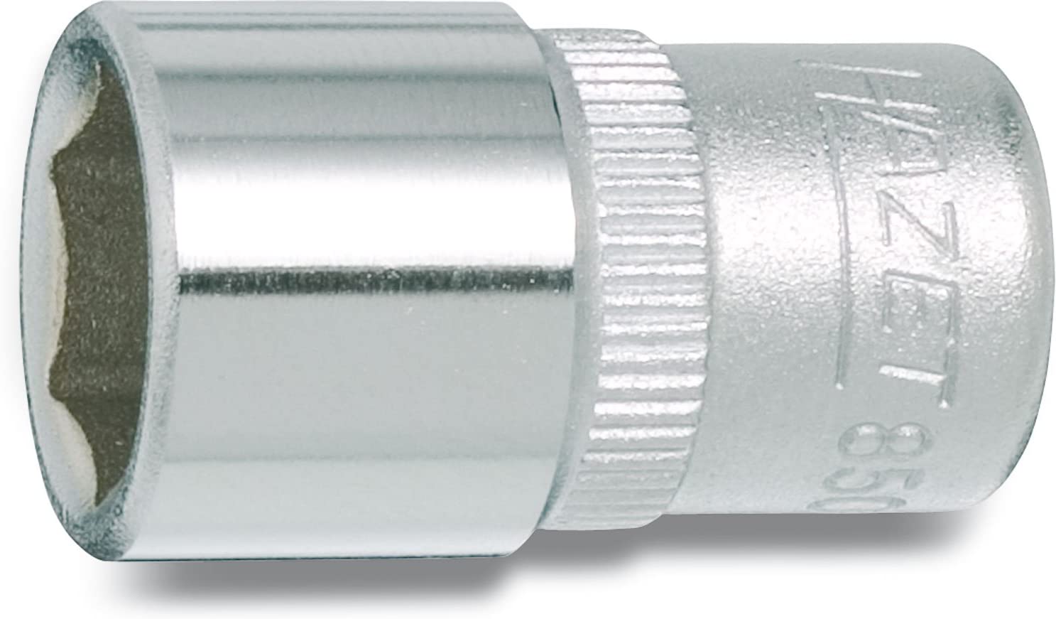 HAZET 850-4.5 25 mm 6-Point Hexagon Traction Profile Socket - Chrome-Plated/Polished, 4.5 mm (Schlüsselweite)