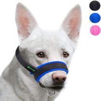 ILEPARK Dog Muzzle with Fabric for Small, Medium and Large Dogs, Anti Biting, Chewing, Adjustable Neck, Breathable(XL, Blue)