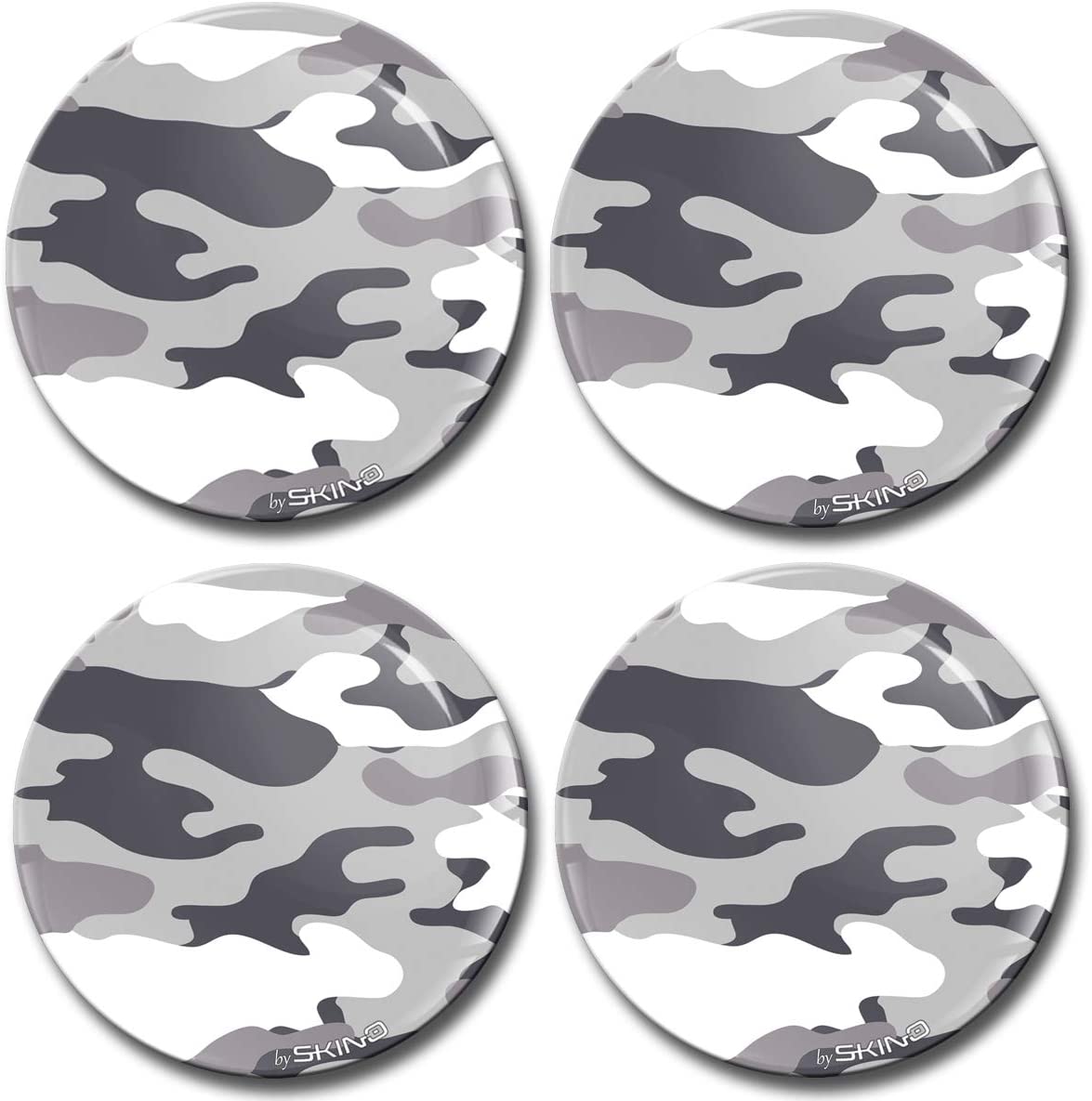 SkinoEu 4 x 60mm DOMED 3D WHEEL RIMS CENTER STICKERS FOR CENTRE HUB TRIM CAPS AUTO MOTO CAR LOGO BADGE MILITARY CAMOUFLAGE A 2260 Z*