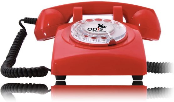 OPIS 60s CABLE with classic white German Post rotary dial inlay: designer retro phone/rotary dial telephone/retro style phone/vintage telephone/classic desk phone with rotary dialler (black) - Image 2