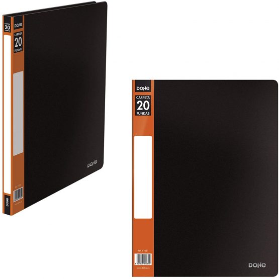 Dohe - 20 Pockets - 80 mic, Black Spine - Customisable