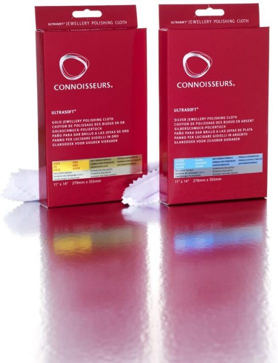 Connoisseurs Silver Jewellery Cleaning Cloth - Ultrasoft Polishing Cloths to Clean, Buff & Restore Shine - 100% Cotton Fiber - 28 x 35cm - Image 3
