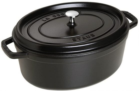 STAUB 7-Quart Oval Casserole Black by STAUB