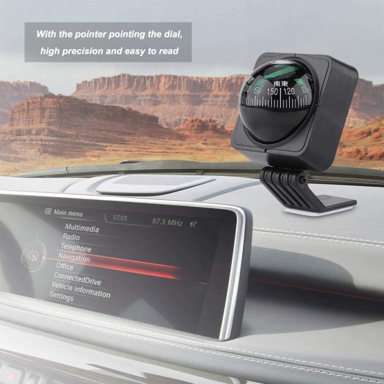 KIMISS Adjustable Car Dash Mount Compass Outdoor Navigation Compass Digital Hiking Direction Pointing Guide Ball For Truck Car Auto Marine Boat - Image 2
