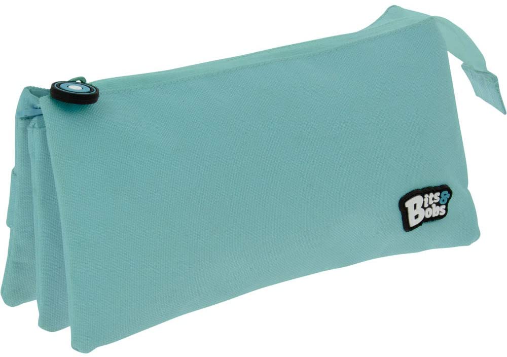 Grafoplás 37545431 School Case 3 Compartments, Light Blue, 23.5x12x14cm, Bits & Bobs