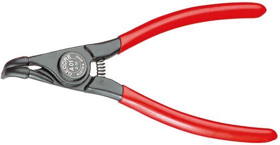 GEDORE Circlip pliers for outer circlips, With opening spring/finger protection, 90° angled, Tip dia. 0.9 mm, 8000 A 01