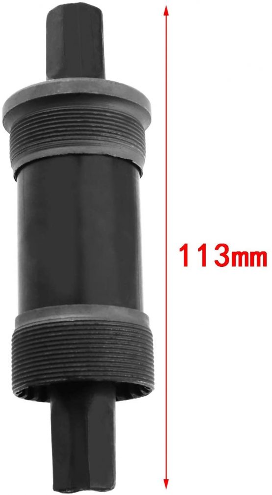 Square Cartridge Taper Bottom Bracket Bike Bicycle Axle Sealed Black Mountain Bike 68x113mm - Image 3