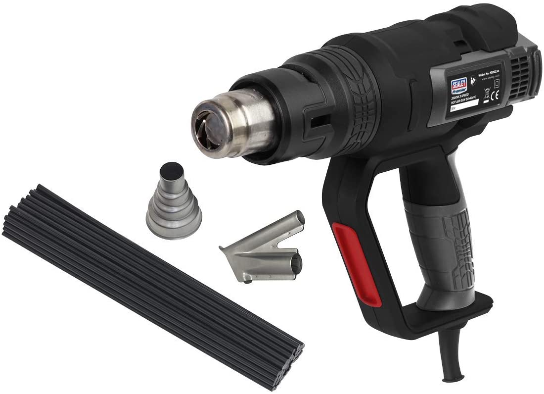Sealey Hs102K Plastic Welding Kit Including Hs102 Hot Air Gun, Blue, 9.7 x 28.6 x 25 cm