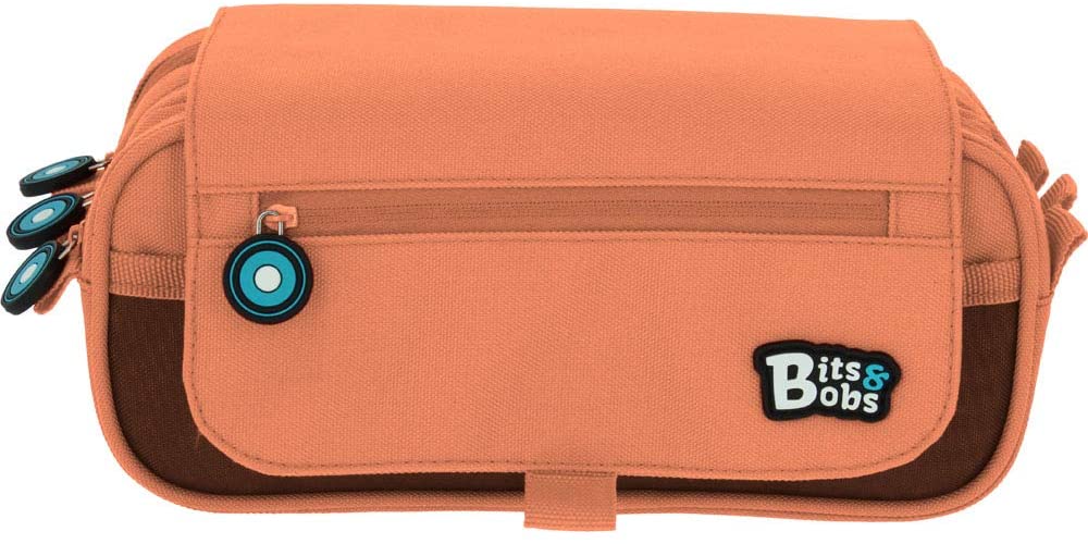 Grafoplás 37543283 School Case Three Compartments with Flap, Coral Colour, 23 x 10 cm, Bits & Bobs, Coral Garden, 23X10X10Cm