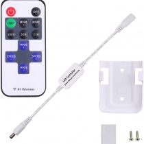 Mini Remote Controller for Single Color AIBOO LED Under Cabinet Lighting, RF Dimmer for 12V DC LED,Wireless Remote Control for Dimmable 3528 5050 Under Cabinet Puck Lights (1 to Multiple Control)