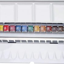 Daler Rowney Artists Watercolour, Set: 12 x Half Pan Metal Set Assorted
