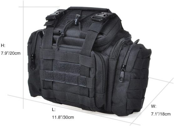 Dr Large Capacity Fishing Tackle Storage Bag Insulated Multi-Functional Fly Fishing Holdall Pack Carryall Waist Handbag Shoulder Bag Waterproof Hunting Cycle Outdoor Bag Tan Green Black Camouflage - Image 2