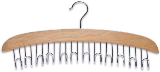 Zeller 17116 Belt Holder 43 x 18 x 6 cm Beech / Chrome