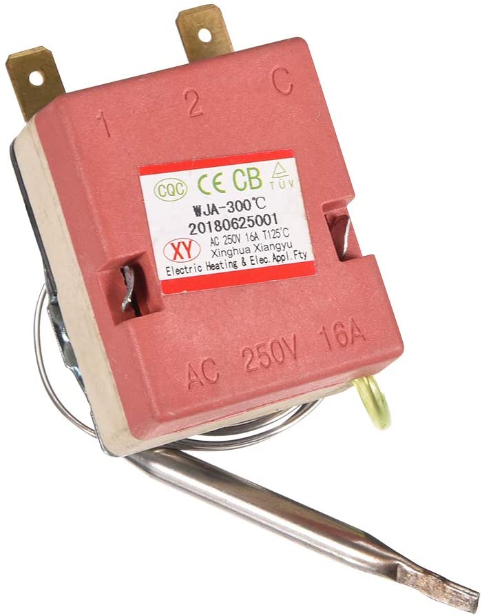 sourcing map NC AC 250 16A 50-300C Temperature Control Switch Capillary Thermostat for Oven Refrigerator Heater 2m Length - Image 4