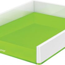 Leitz 53611054 A4 Letter Tray, WOW Range, White/Green