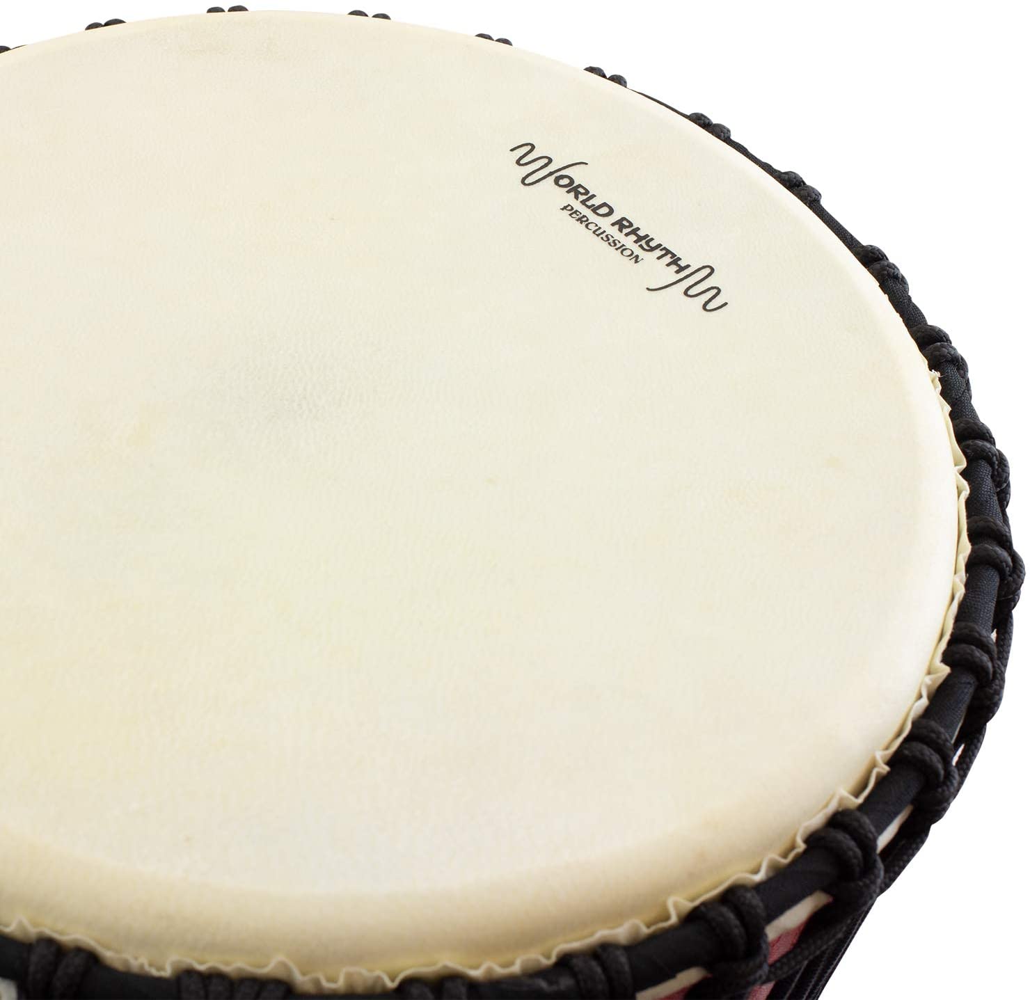 World Rhythm 11 Inch Rope Tuned Djembe Drum - Red African Synthetic Hand Drum - Image 2