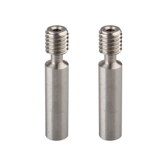 Jopto 2Pcs All-Metal Stainless Steel Nozzle Throat Feeding Tube Without Teflon Tube For Extruder V6 J-Head Neck Makerbot MK8 RepRap 3D Printer Hotend 1.75mm Filament 1