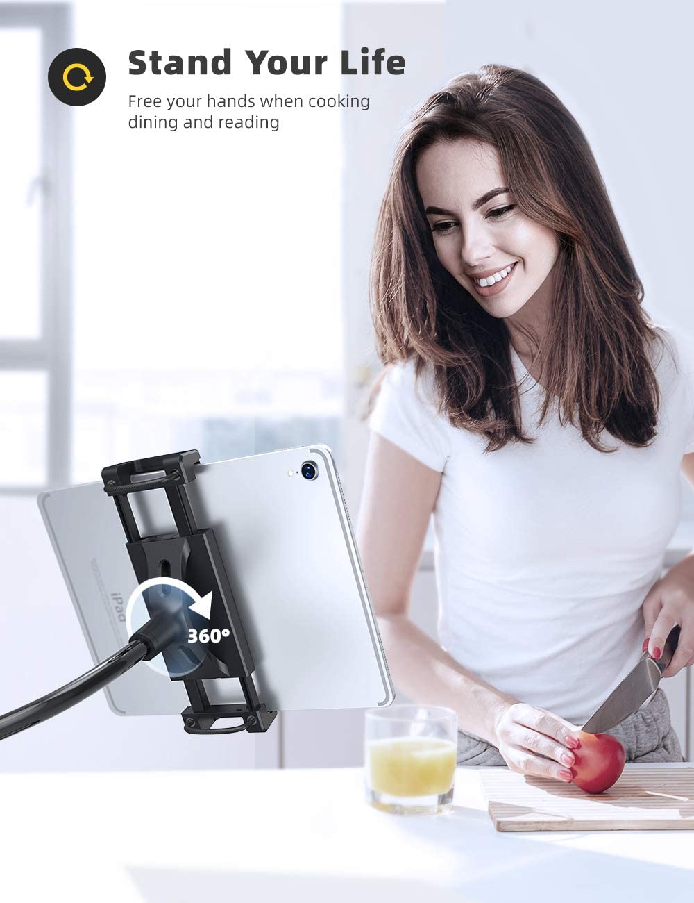 Lamicall Gooseneck Tablet Holder, Flexible Tablet Stand - Image 2